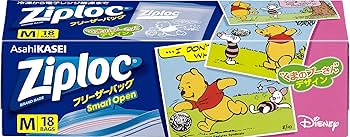 Amazon.co.jp: Ziploc ジップロック フリーザーバッグ M 18枚入